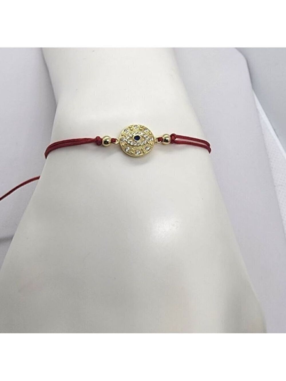Sterling Silver Evil Eye Bracelet – Adjustable & Stylish